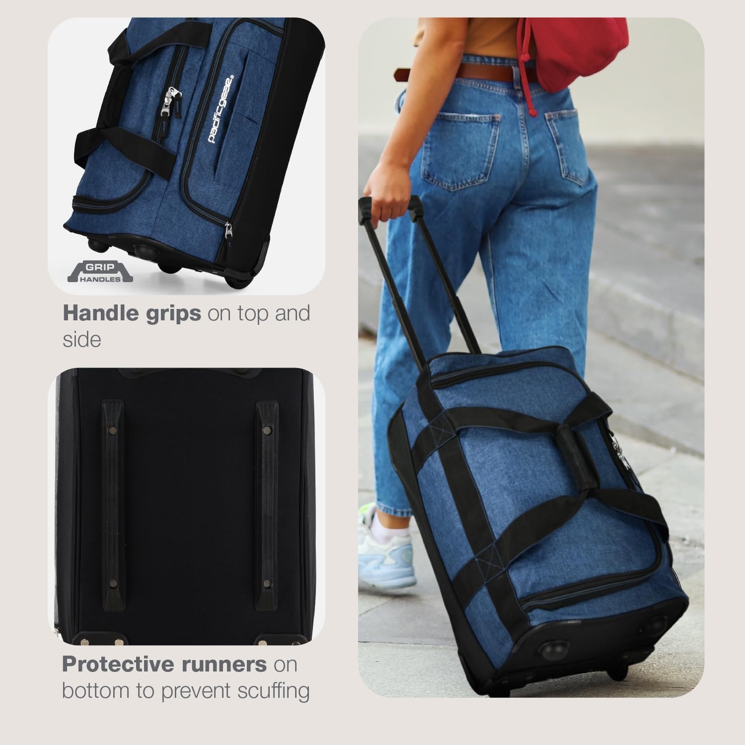 Pacific Gear Duffel Bag with Rolling Wheels