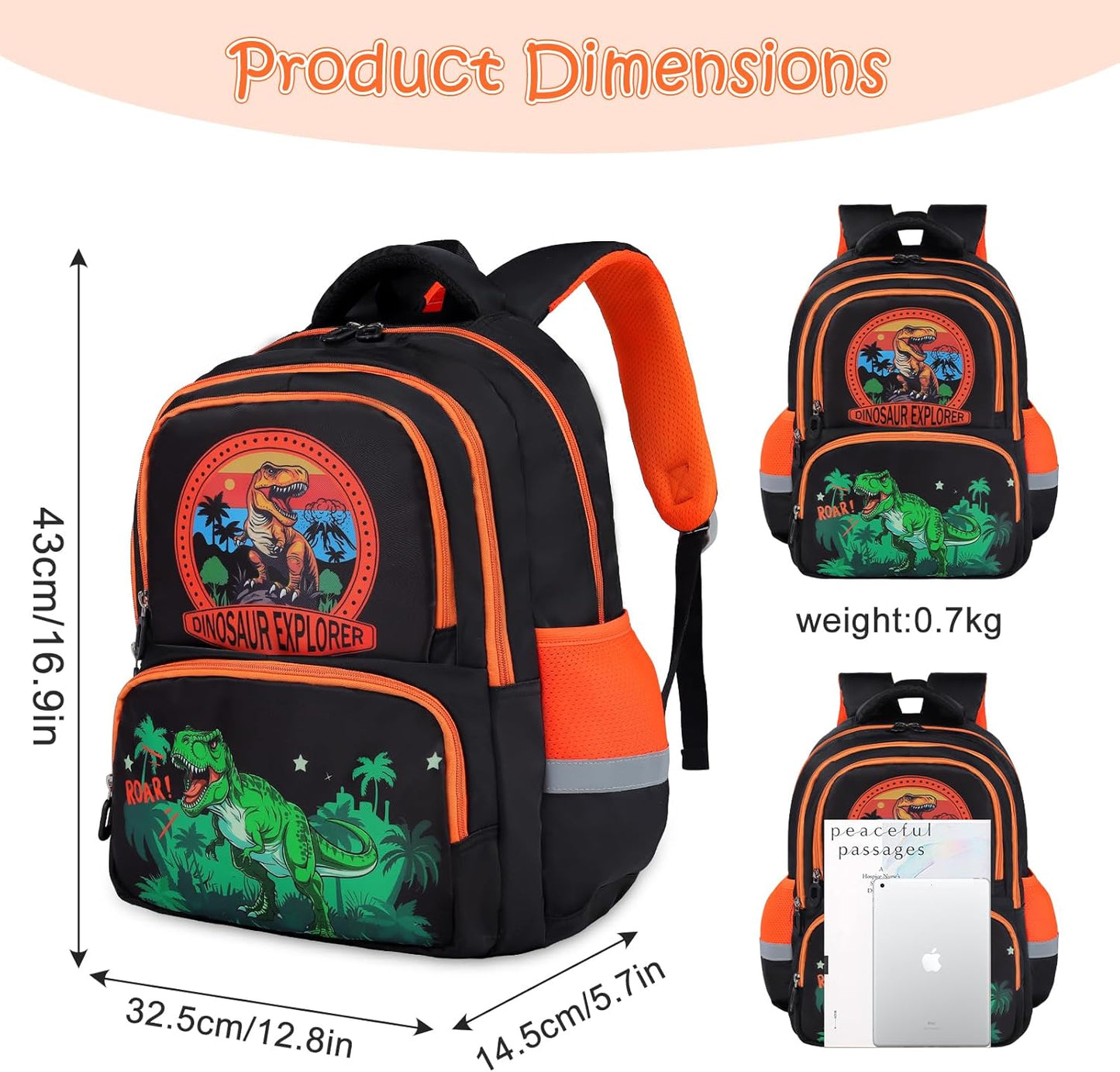 Kids Backpack for Boys Girls Children Bookbags for Preschool Elementary Middle School Lightweight Teen School Bags Backpacks