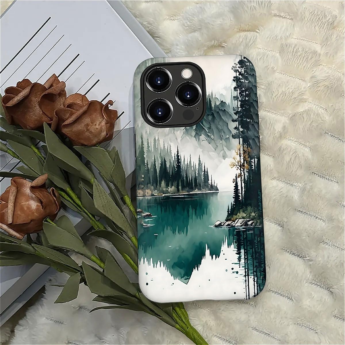 SEized Case Compatible with for iPhone 16 Pro Max,Mountain Forest Landscape Phone Case for Girl Women Boy Men,Durable Protection Phone Case for iPhone 16 Pro Max