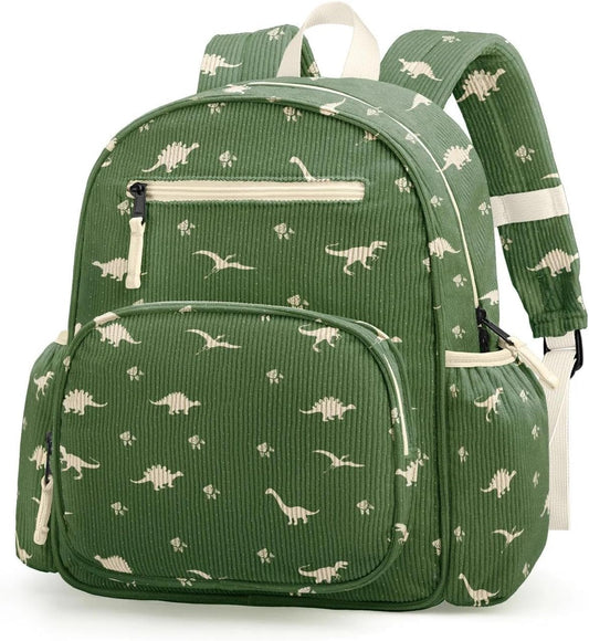 Corduroy Toddler Backpack for Boys 2-5, Cute Kids Backpacks Boys - Preschool Kindergarten Backpack 13.7" H Fit Folder