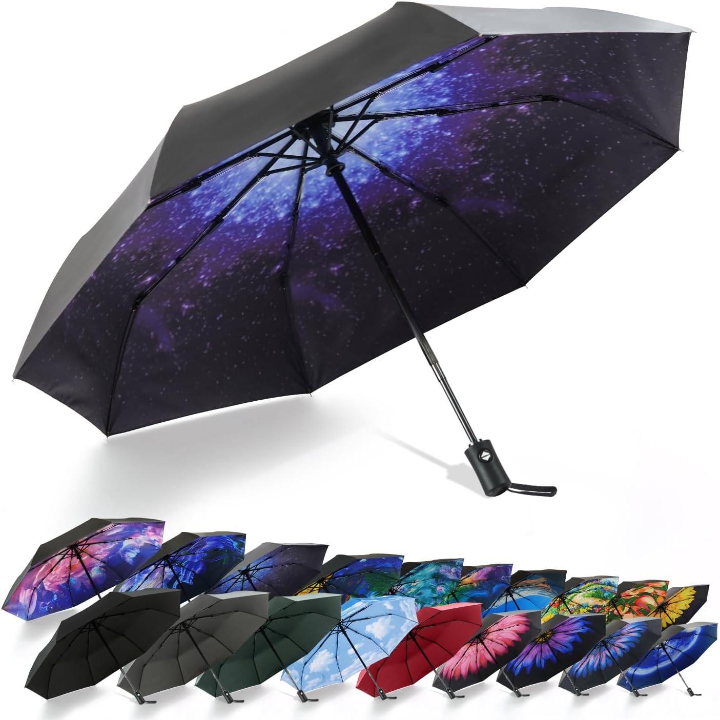SY COMPACT Travel Umbrella Windproof Automatic Umbrellas Small Compact UV Sun Protection Factory Outlet Umbrella