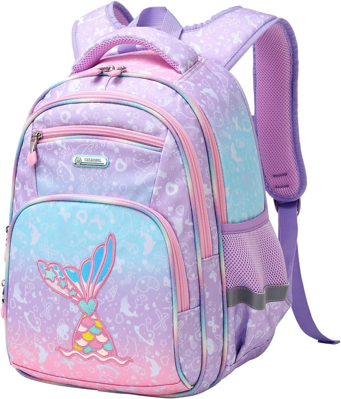 Cusangel Backpack for Girls Boys School Bookbags Kindergarten Elementary Lightweight Waterproof Multifunctional Large Capacity for Backpack (16 inch Fun Prints)