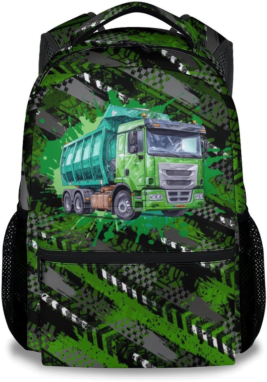 Mercuryelf Kid Backpack for School, Travel - Cool Garbage Truck Bookbag for Boys - School Bag for Primary Middle