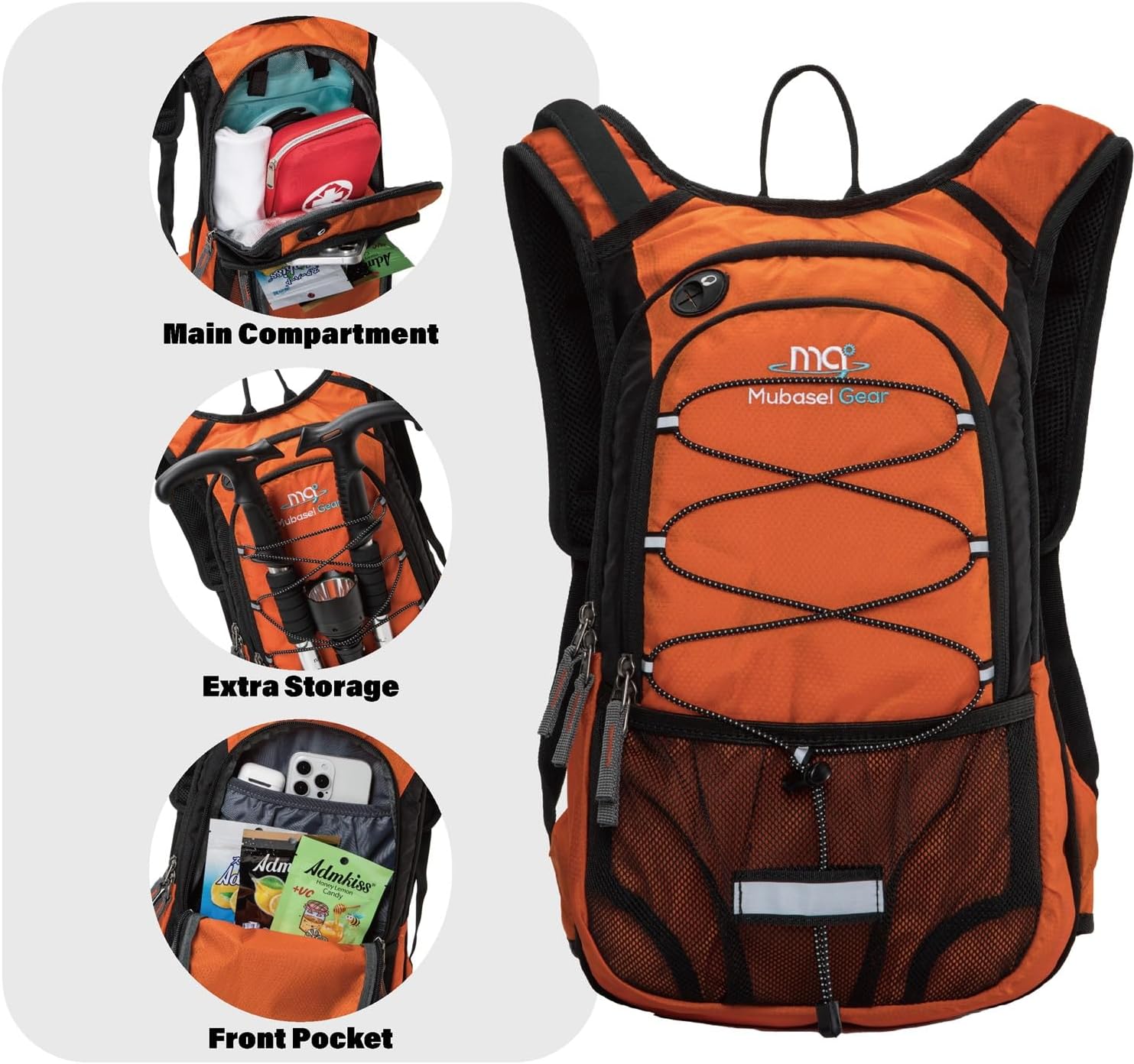 15L Insulated Hydration Backpack Pack with 2L Water Bladder Lightweight Hiking Backpack Bag for