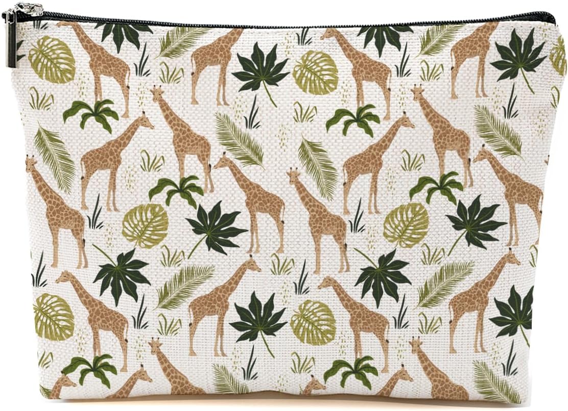Cute Giraffe Makeup Bag Giraffe Gifts Giraffe Lovers Gifts Rainforest Travel Accessories Bag