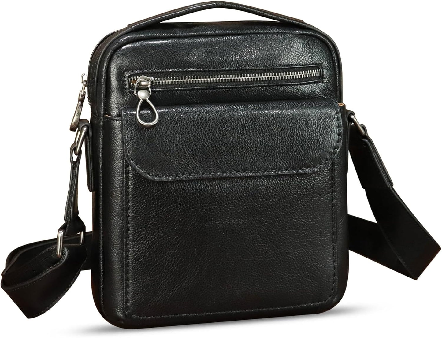 Genuine Leather Messenger Bag for Men Shoulder Crossbody Bag Vintage Man Purse Satchel Handbag