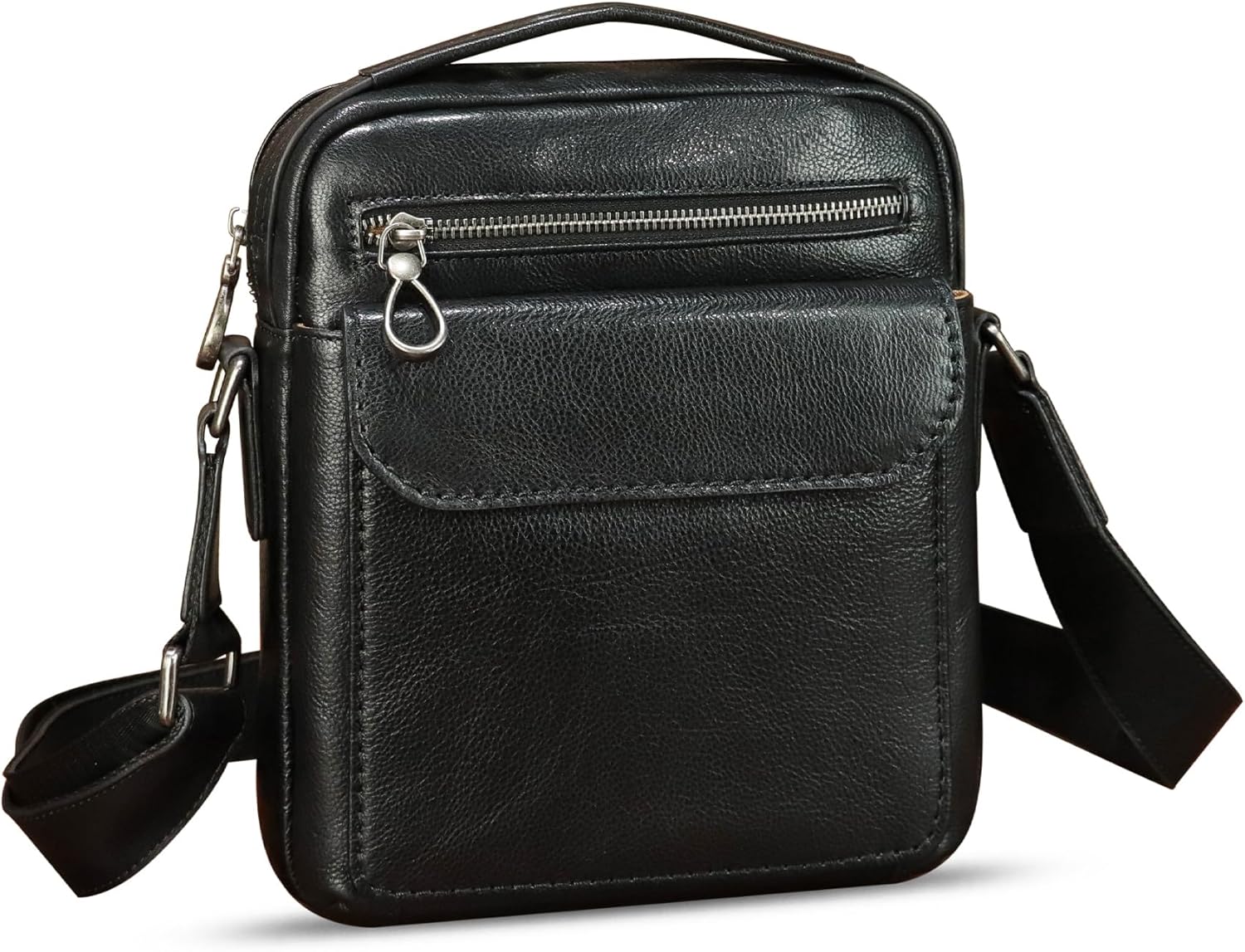 Genuine Leather Messenger Bag for Men Shoulder Crossbody Bag Vintage Man Purse Satchel Handbag