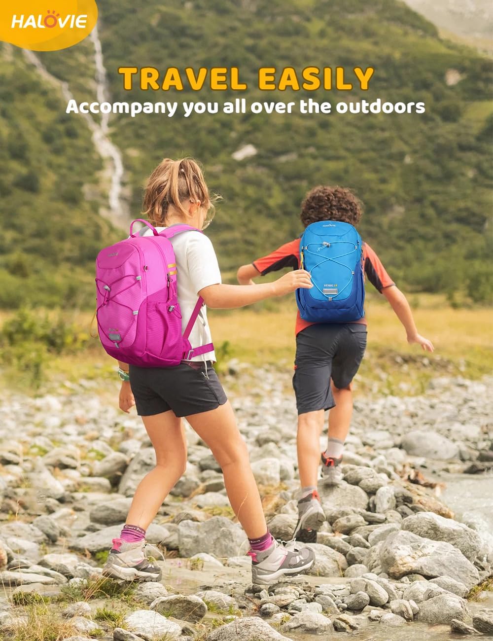 HALOVIE Kids Backpack Small Travel Backpacks Preschool Backpack Outdoor School Backpack Kindergarden Boys Girls