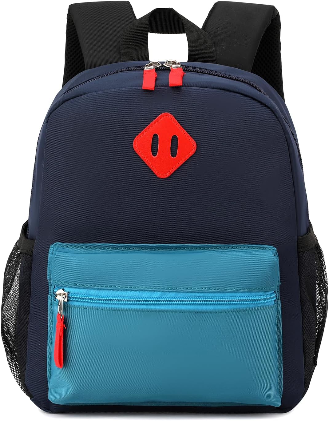 Toddler Backpack,12inch Preschool Backpack for Kids Boys and Girls 2-4 Kindergarten Preschool Bookbag with Chest Buckle (Dark Blue, Small-12"H(not Fit Folder))