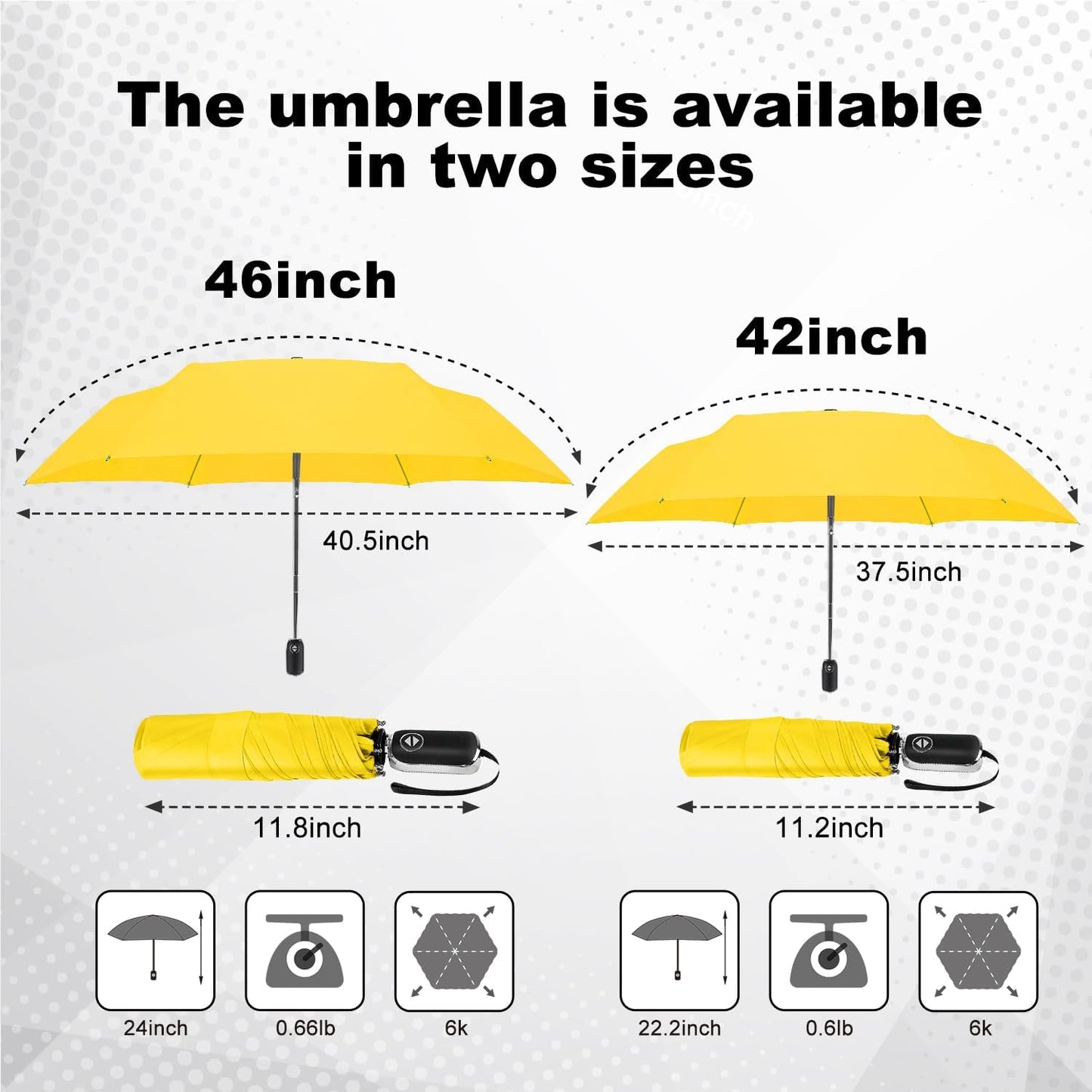 Lejorain Mini Umbrella for Travel Automatic - Folding Compact Flat Umbrella Lightweight Strong Portable Umbrellas for Rain Adults
