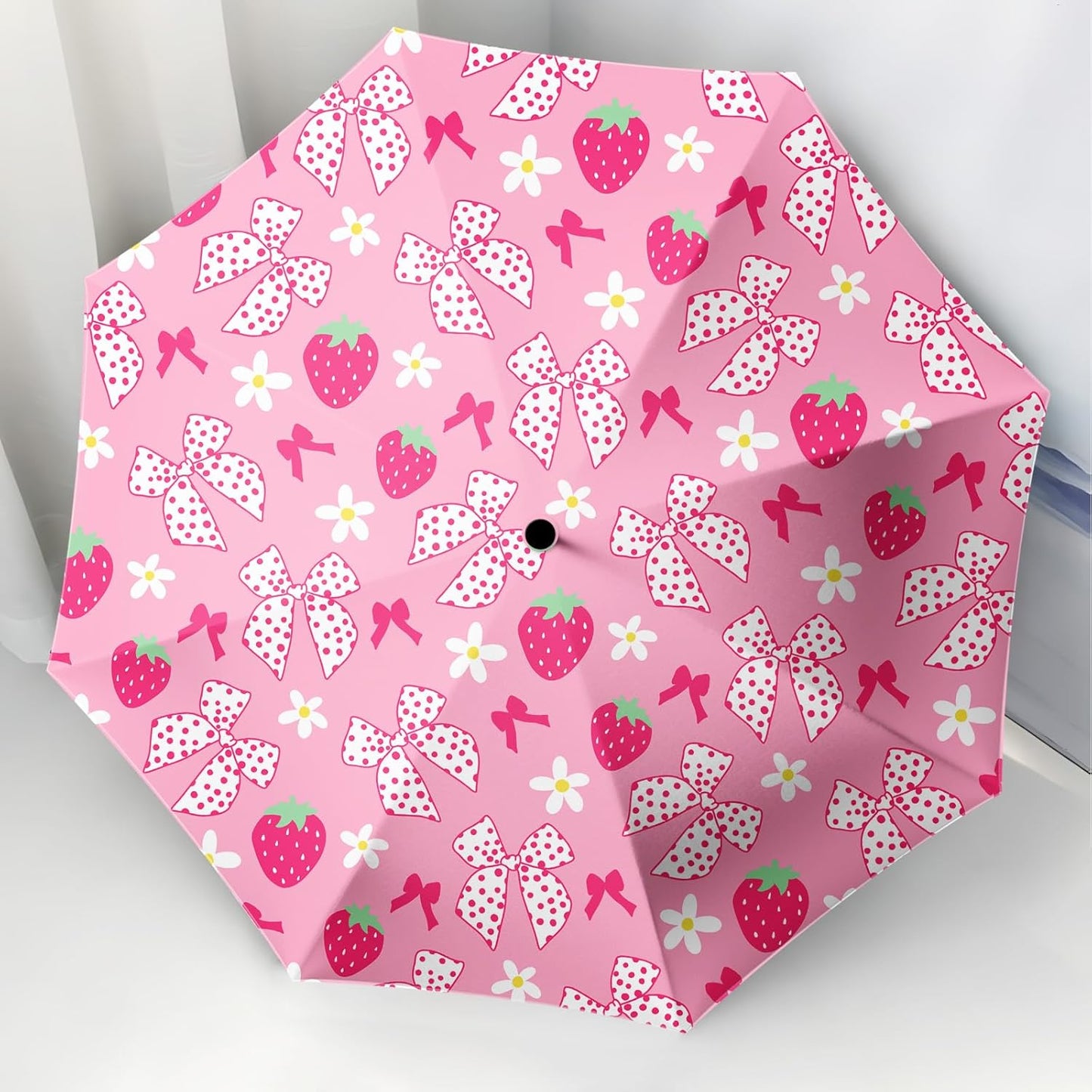 Small Travel Folding Umbrella for Girl, Portable, UV, SunShade, Compact, Automatic, Rain & Wind