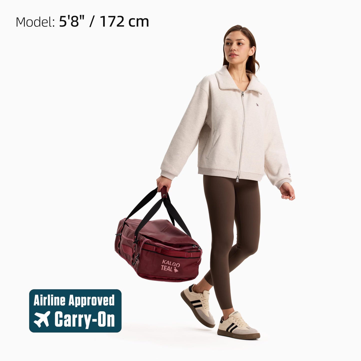 KalgoTeal Utility Duffle Bag 40L, Convertible Backpack for Travel, Gym & Commute, Water Repellent