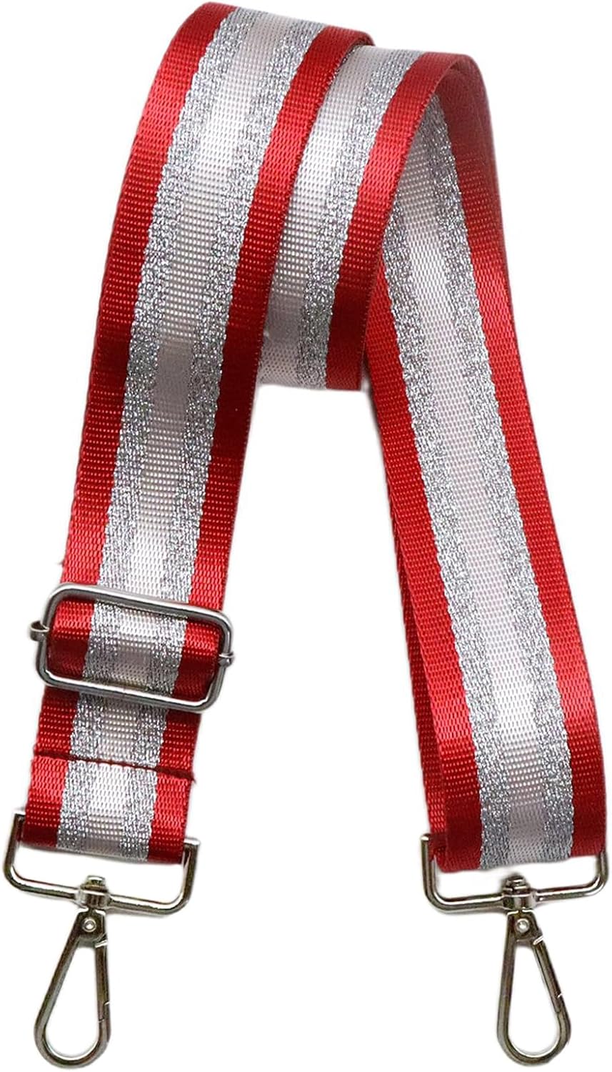 Adjustable Purse Strap - 1.5" Wide Handbags, Camera, Guitar, Phone & Crossbody Bag Replacement Shoulder Straps(Silver Hardware)