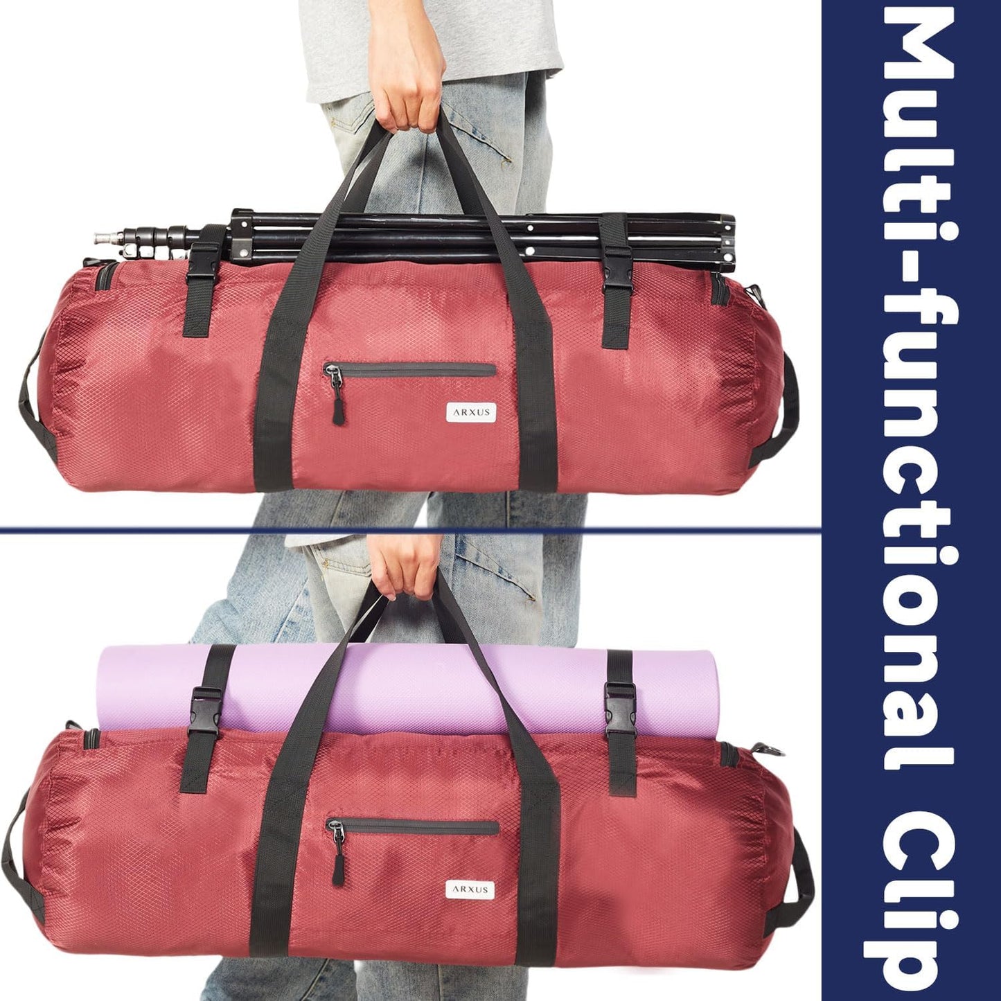 Arxus Extra Large Duffle Bag for Travel Gym 90L 50L 30L Baseball Bat Sports Duffel Bags for Men with Shoulder Strap, Tent Storage Camping
