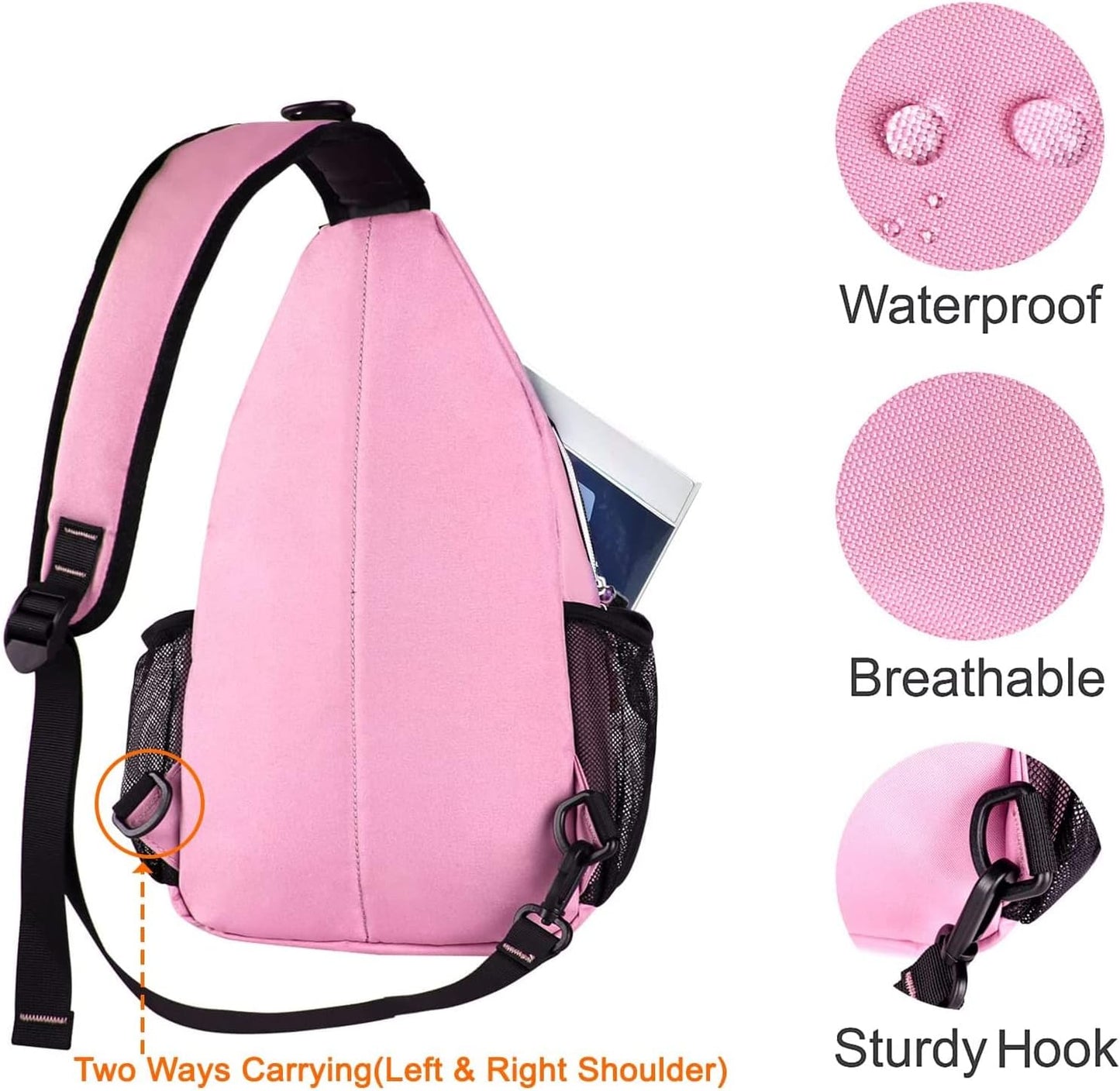 MOSISO Sling Backpack, Multipurpose Crossbody Shoulder Bag Travel Hiking Daypack