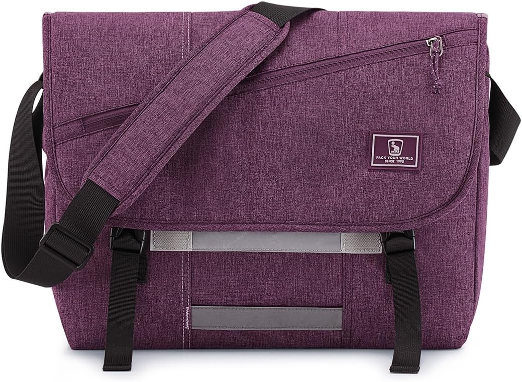 OIWAS Messenger Bag for Women, 14 Inch Laptop Crossbody Bags Men Casual Satchel Shoulder Bag College Travel Office Briefcase