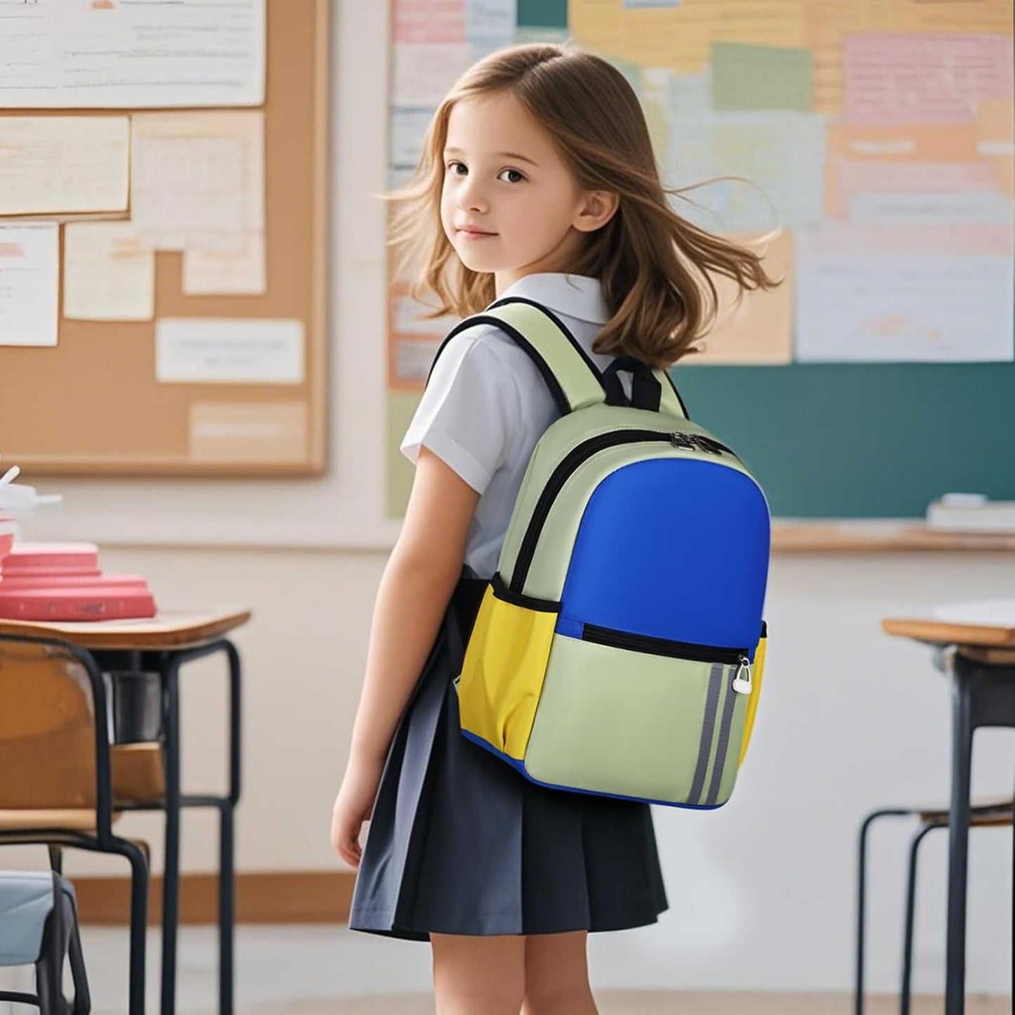 Kids Backpack for Boys Kindergarten School Backpack 14 inch Bookbag for Boys 4-8