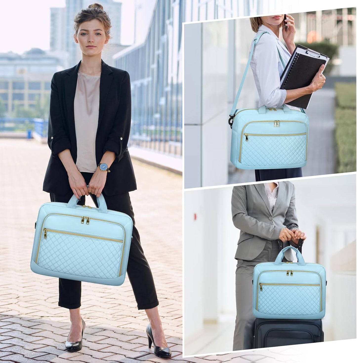 NEWHEY Laptop Bag 17.3 Inch Laptop Briefcase for Women Men Waterproof Shoulder Messenger Bag Large