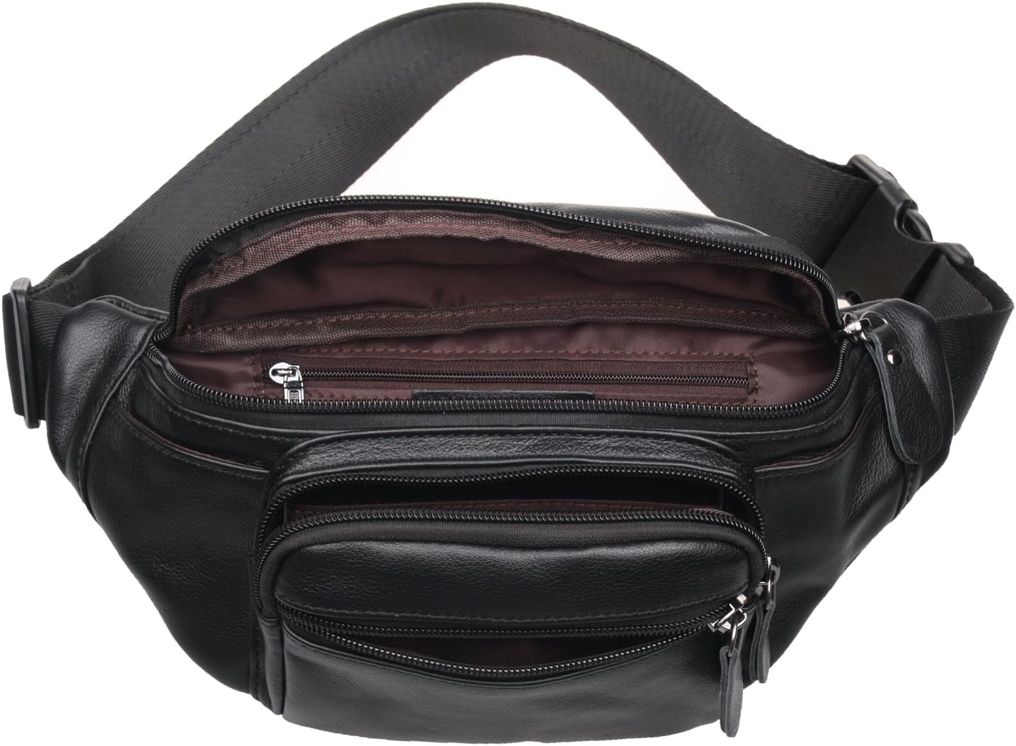 Polare Genuine Leather Fanny Pack/Waist Bag/Organizer (Classic Style)