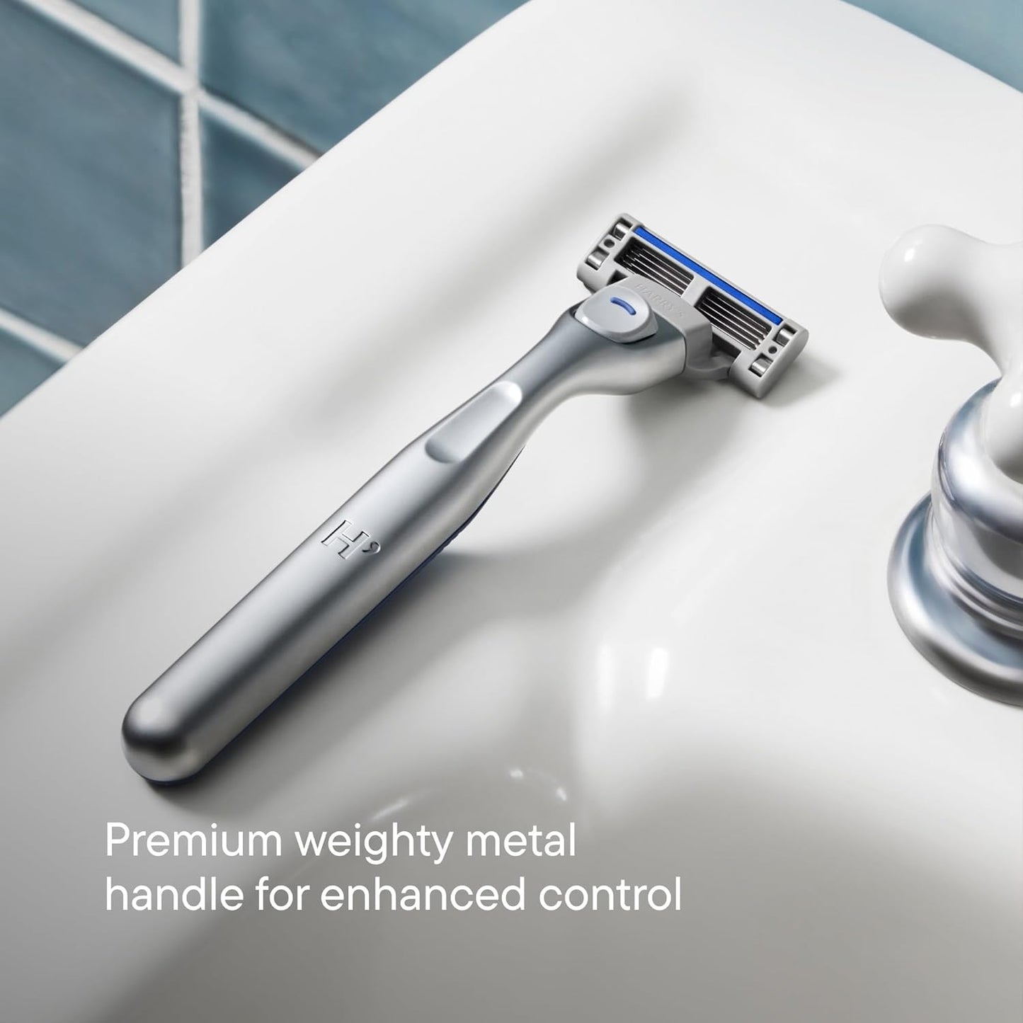 Harry's-PLUS: Razor for Men - Premium Handle, Razor Blade Cartridge, and Travel Blade Cover - Advanced Pivoting System - Shaving Kit for Men - Clay
