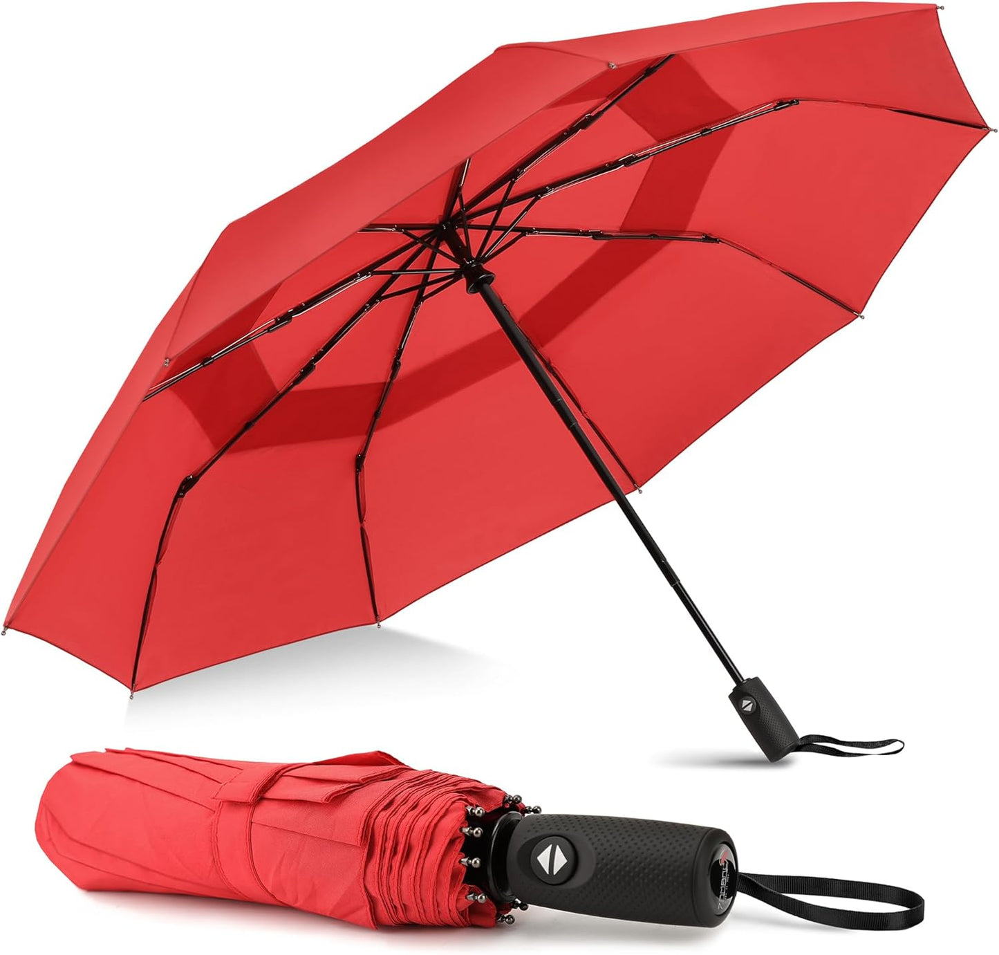 ZOMAKE Travel Umbrella Windproof 45 Inch, Small Umbrella Compact Portable Collapsible for Rain, Automatic Folding Lightweight Packable Paraguas for Women Men