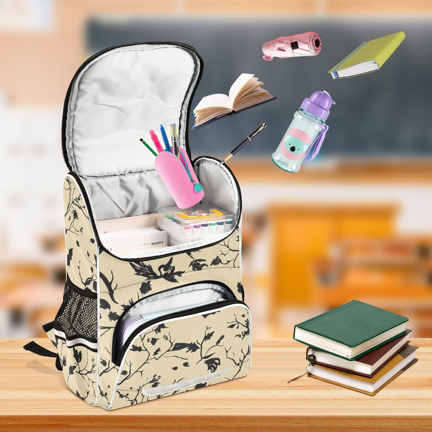 Bats Raven Gothic Cute Backpack For Girls Kids Backpack Boys Teen School Bag Bookbag Travel Daypacks