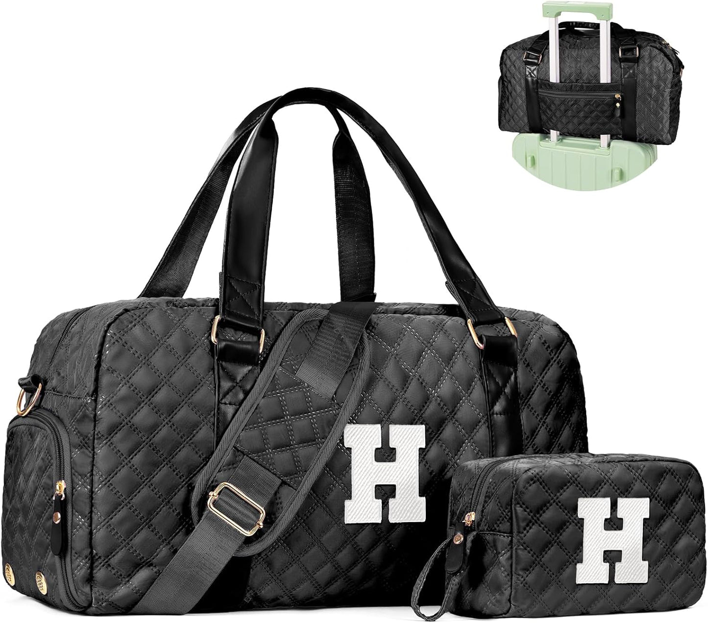 Duffel Bag, Girls Gift Bag Teens, Initial Travel Duffel Bag, Personalized Weekender Bag, Monogram Overnight Bag Gift for Grandmother,Tween Girls Gifts Daughter Gifts Niece Gifts, Mothers Gifts
