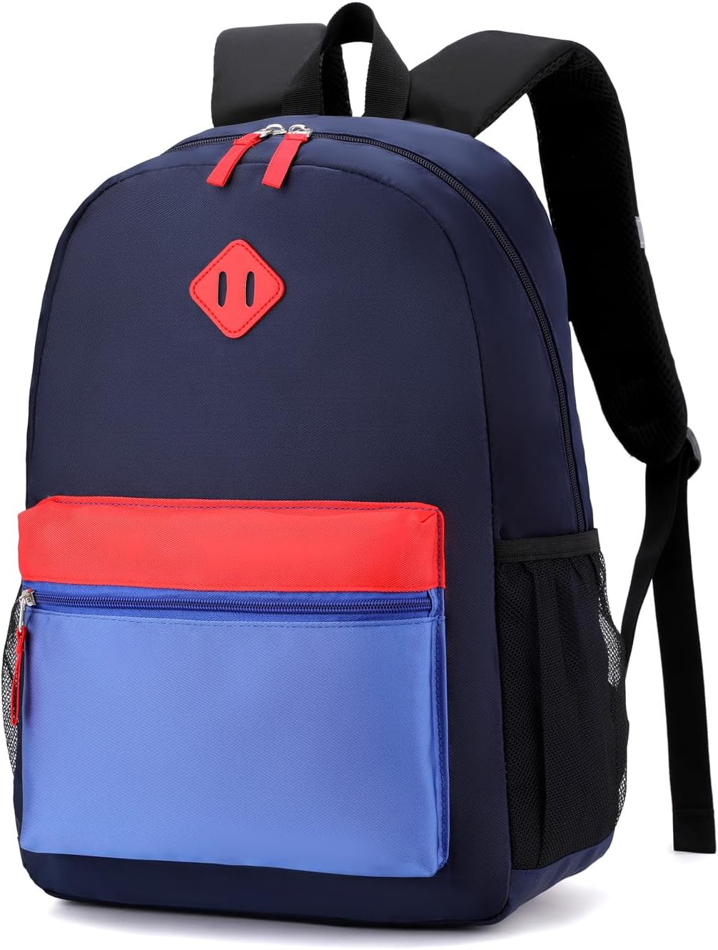 Toddler Backpack, Preschool Backpack for Kids Boys and Girls Kindergarten Preschool Bookbag with Chest Buckle 3-6Years (Navy Blue, Medium-15inch)