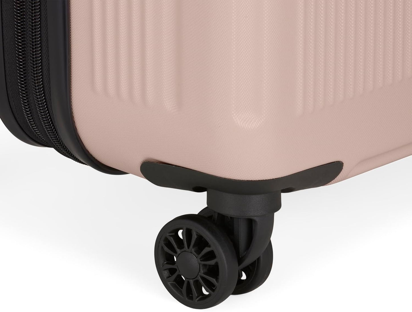 Bugatti Singapore 2-Piece ABS Hardside Luggage Set, Double Spinner Wheels, Expandable (blush)
