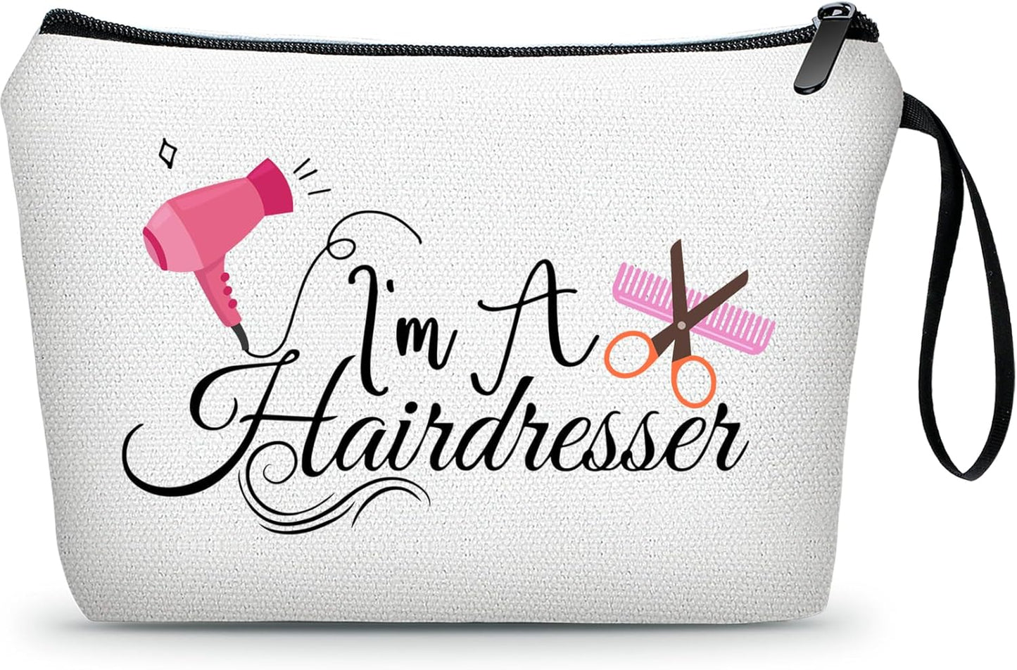 SEAMOON Hairdresser Cosmetology Graduation Gifts for Women Female Friend Coworker Hair Salon Employee Hair Stylist Beautician Barber Gifts Unique Small Travel Cosmetic Makeup Bag