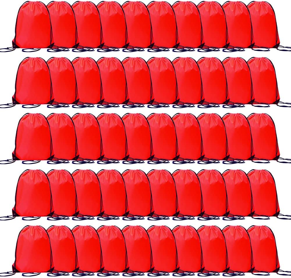Bulk Drawstring Bags, Polyester Draw String Bags, Gym Sports Cinch Bag Drawstring Backpack for Women Men