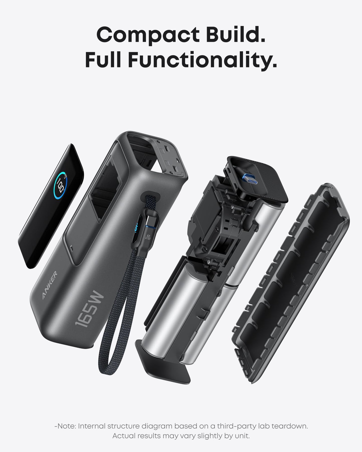 Anker Laptop Power Bank, 25,000mAh Travel Essential with 165W Total Output