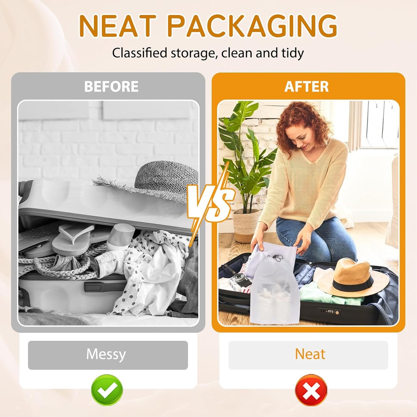 Shoe Bags for Travel, 15.7" x 11.8" Travel Shoe Bags for Packing, Large Waterproof Portable Travel Shoe Storage Bags Travel Essentials Women for and Men