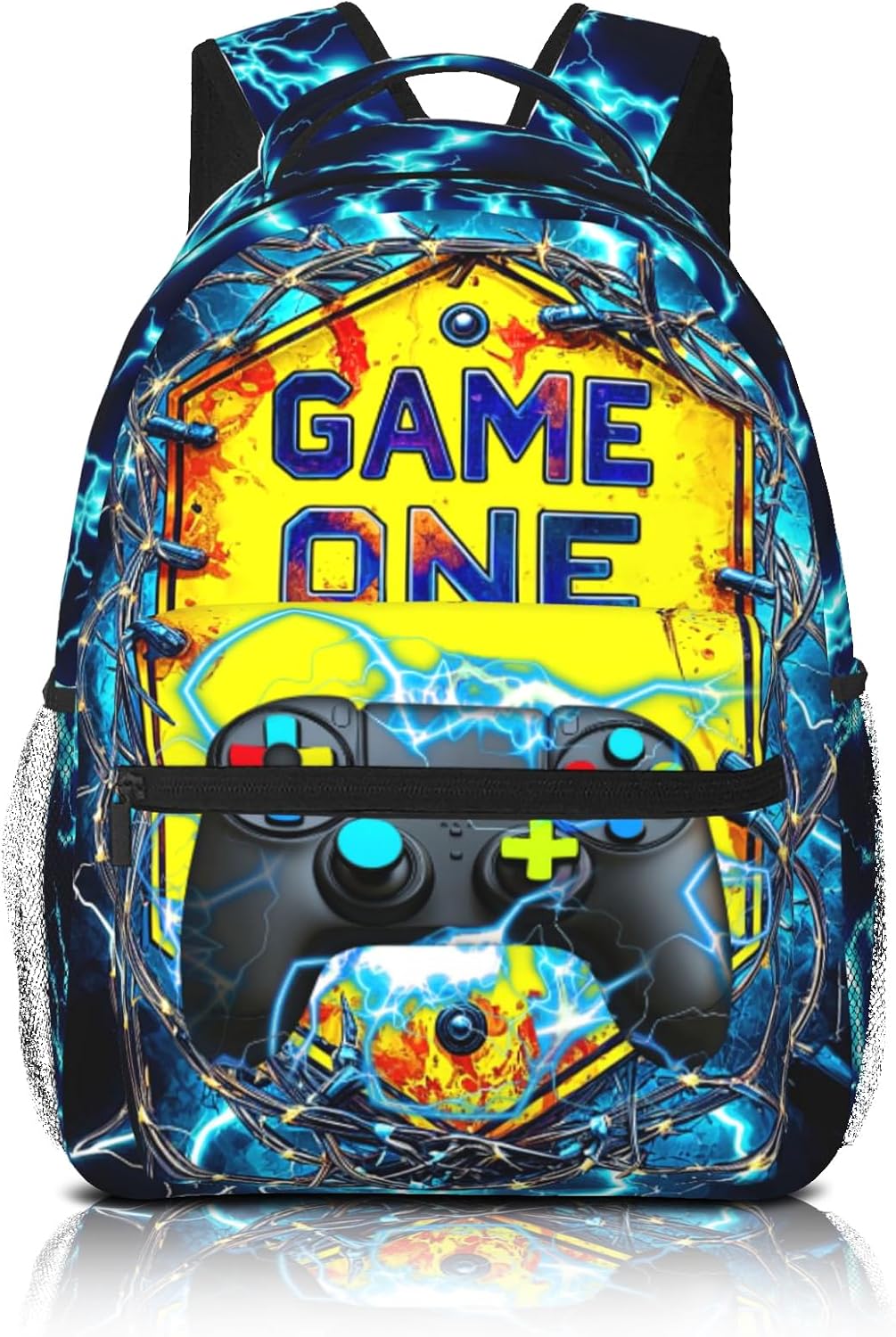 School Backpack For Boys Abstract Gamepad Boy Backpack For Kids Children Teens Elementary Middle School Boy Backpacks Ages 6-18 Video Games Bookbag back pack