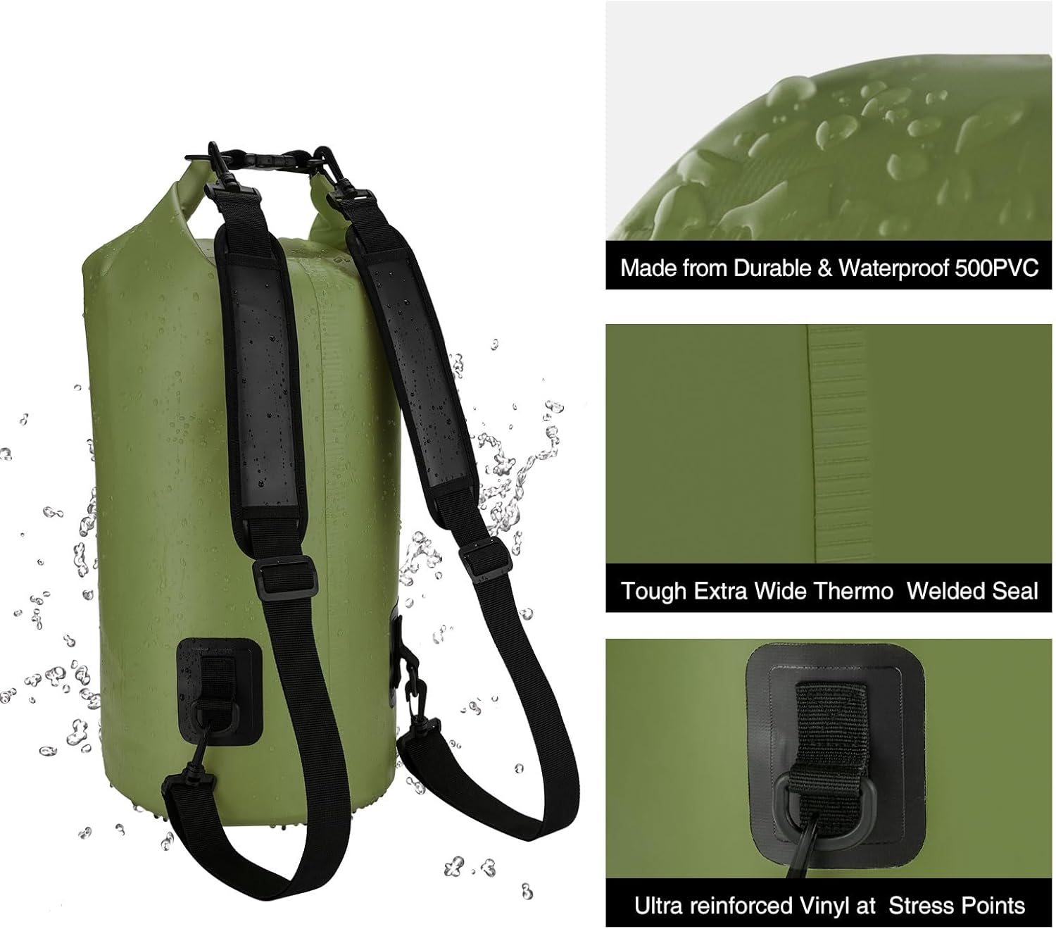 Piscifun Dry Bag, Waterproof Floating Backpack 10L/20L/30L/40L with Waterproof Phone Case for