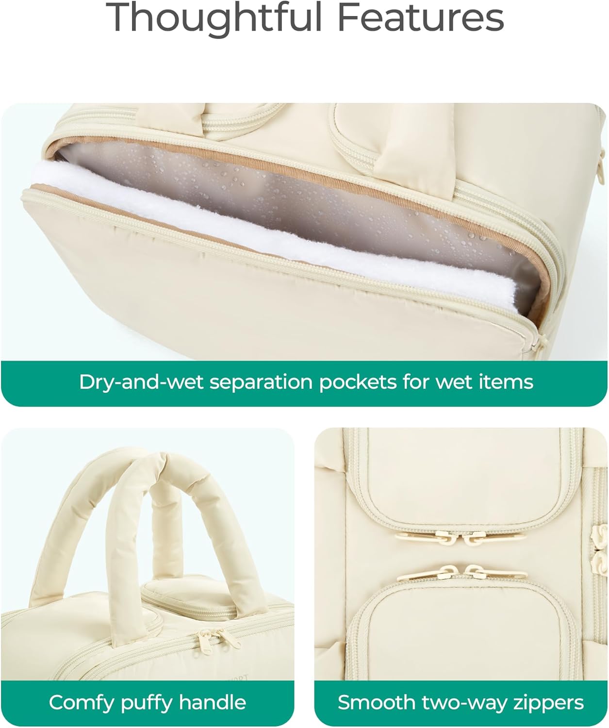 BAGSMART Travel Toiletry Bag, Puffy Large Toiletry Bag for Women, Lightweight Cosmetic Makeup Bag