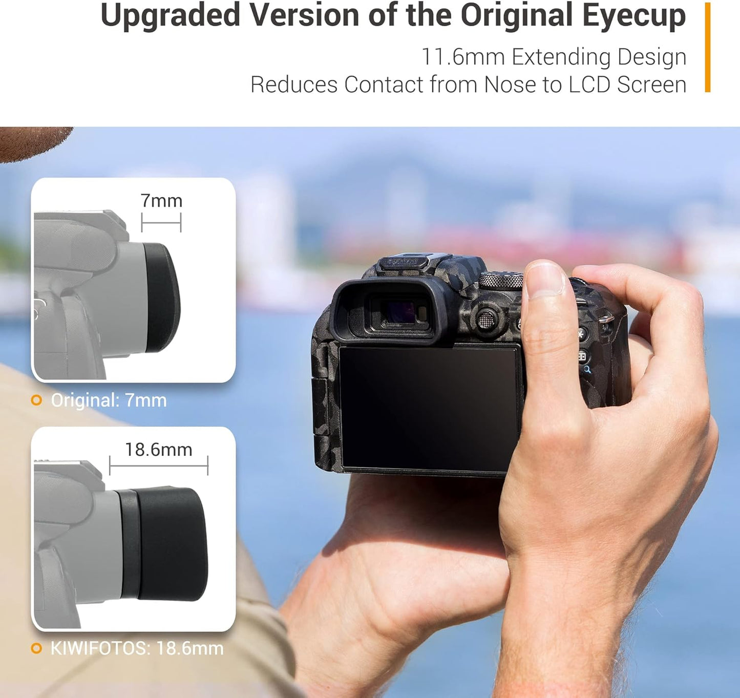 EOS R10 Eyecup Eyepiece，Soft Silicon Extended Camera Eye Cup Viewfinder Special Designed for Canon EOS R10 Mirrorless Camera