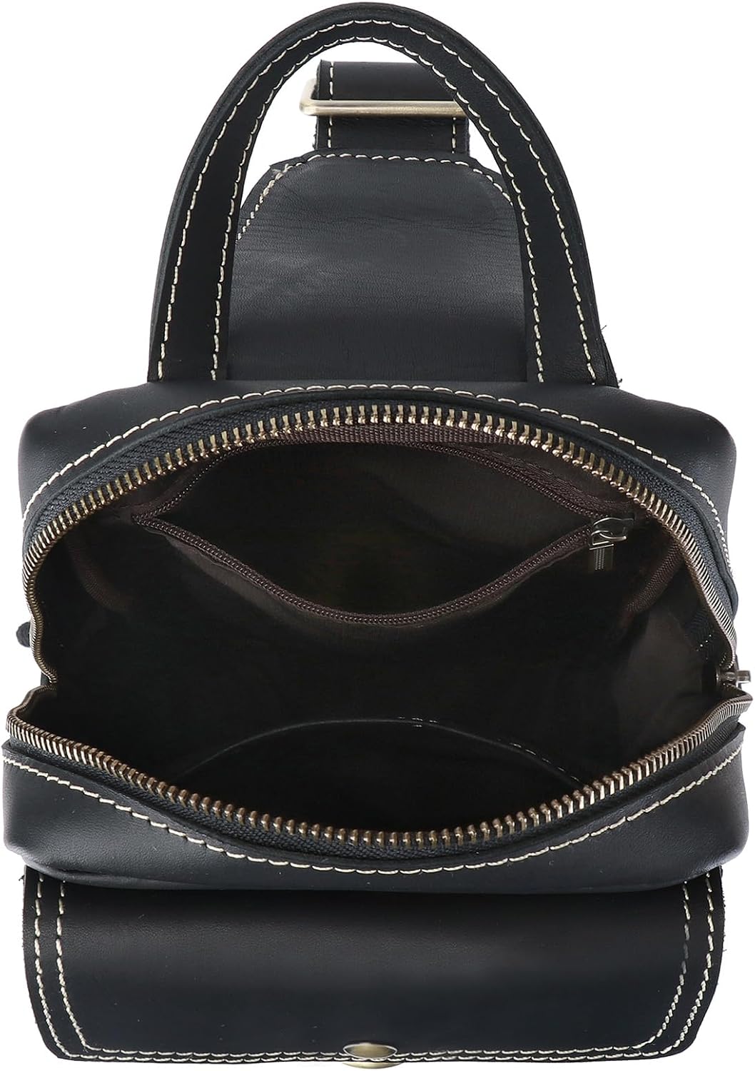 Genuine Leather Sling Bag for Men Women Backpack Chest Shoulder Satchel Crossbody Bags Casual