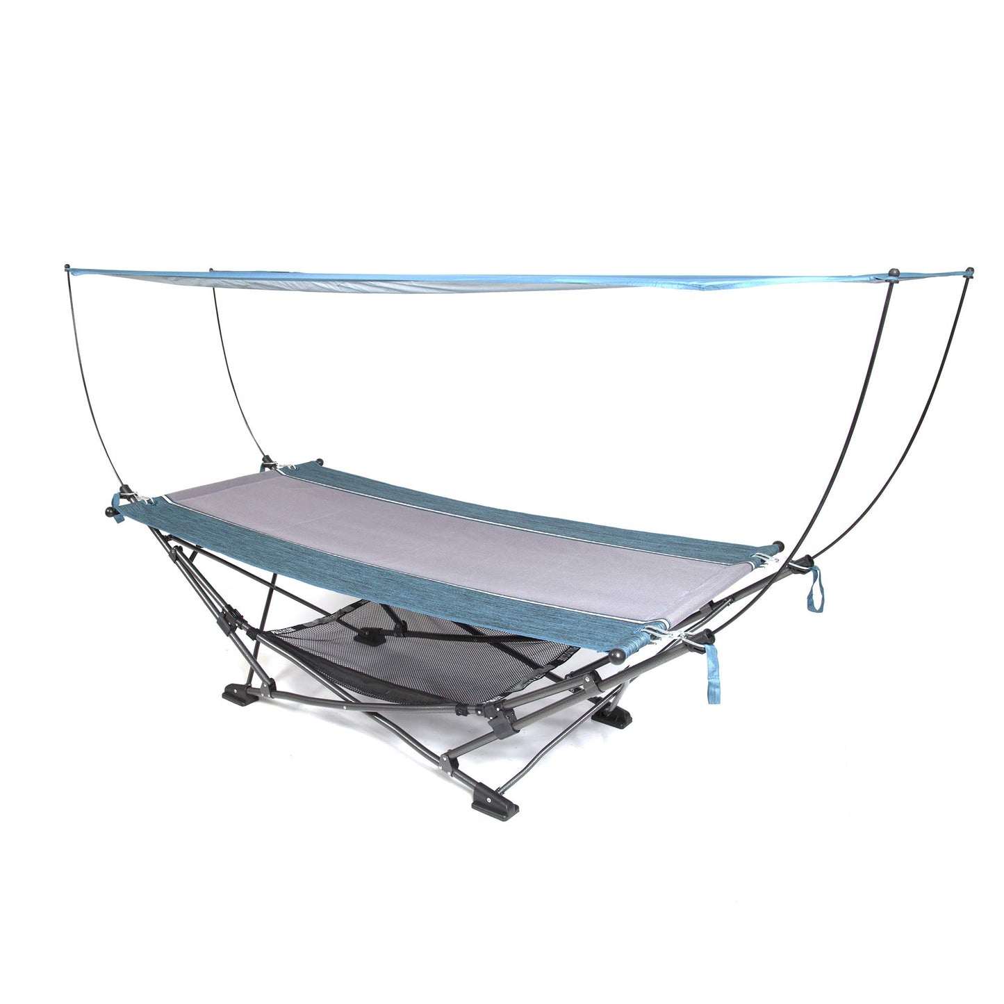 MacSports Collapsible Portable Folding Hammock with Removable Canopy - Includes Pillow and Mesh