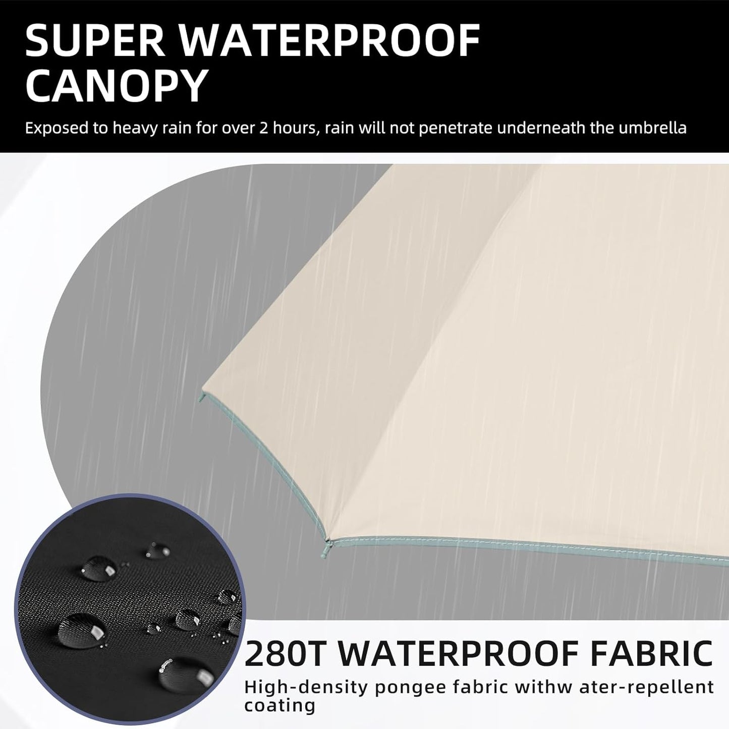 50in Inverted Folding Travel Umbrella – Windproof 10Ribs Upside Down Umbrella with Carabiner Handle, Rain Sun Protection for Women Men (Black)