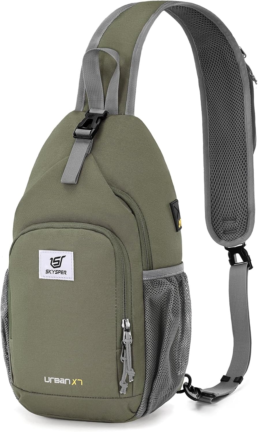 SKYSPER Sling Bag RFID Crossbody Sling Backpack Cross Body Shoulder Bag Travel Hiking Daypack for