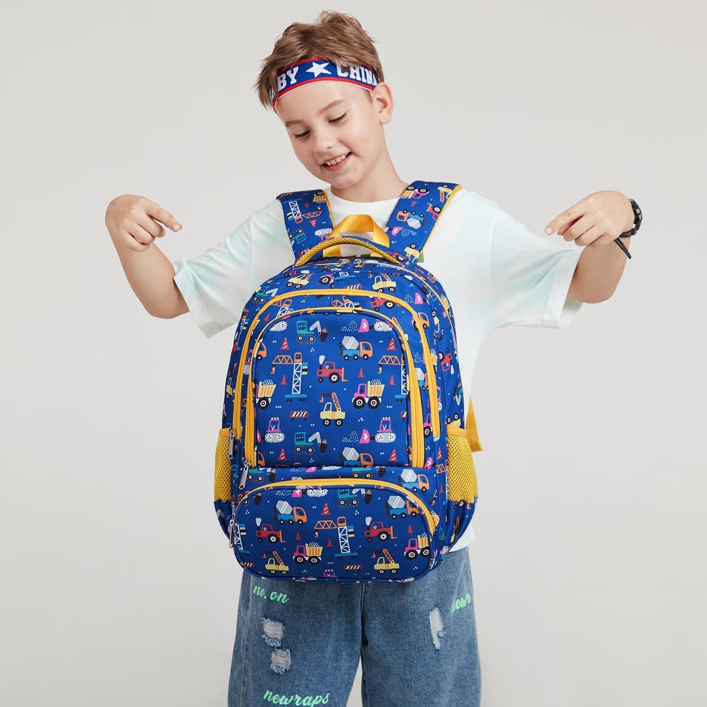 abshoo Lightweight Car Kids Backpack For School Boys Elementary Kindergarten Bookbag School Bags (Car)