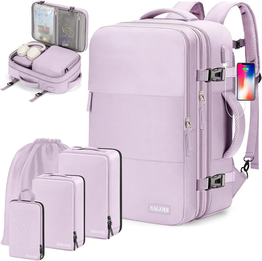 Carry-On Backpack, 42L Airline Approved Gym Backpack for Men & Women, Waterproof, Business & Laptop Daypack, Casual Hiking Pack
