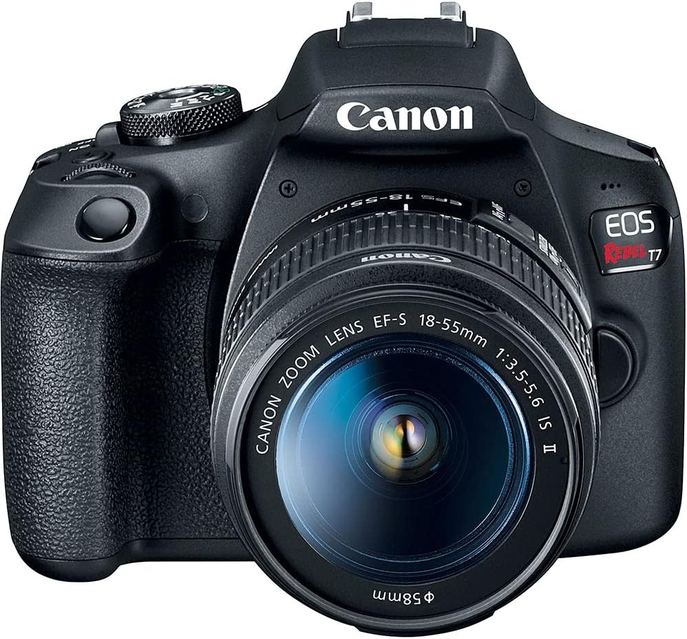 Canon EOS Rebel T7 DSLR Camera Kit | 24.1MP APS-C Sensor with EF-S 18-55mm & 75-300mm Lenses | Full HD 1080p Video Compact Beginner-Friendly Photography (2727C002) + Bag + 64GB Card