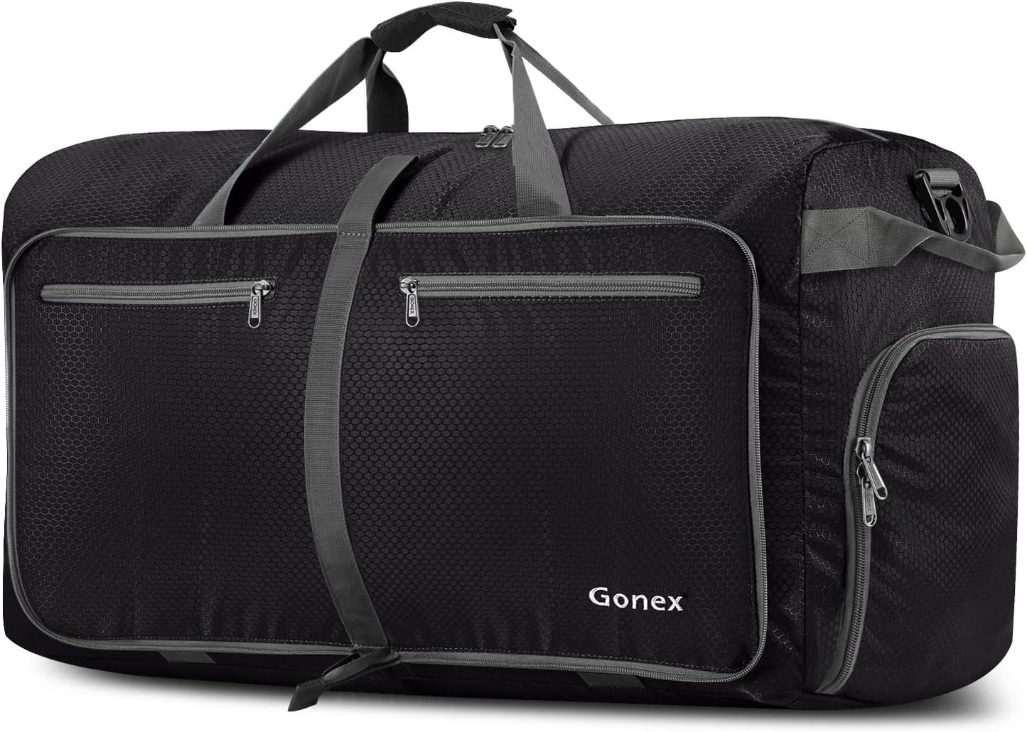 Gonex 40L 60L 80L 100L 150L Large Foldable Travel Duffle Bag with Shoes Compartment, Packable