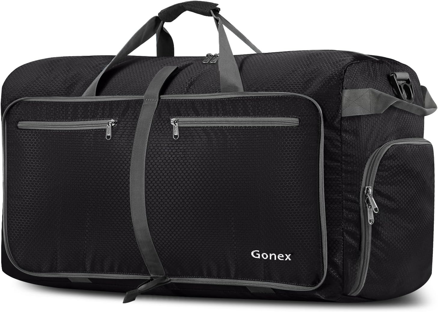 Gonex 40L 60L 80L 100L 150L Large Foldable Travel Duffle Bag with Shoes Compartment, Packable
