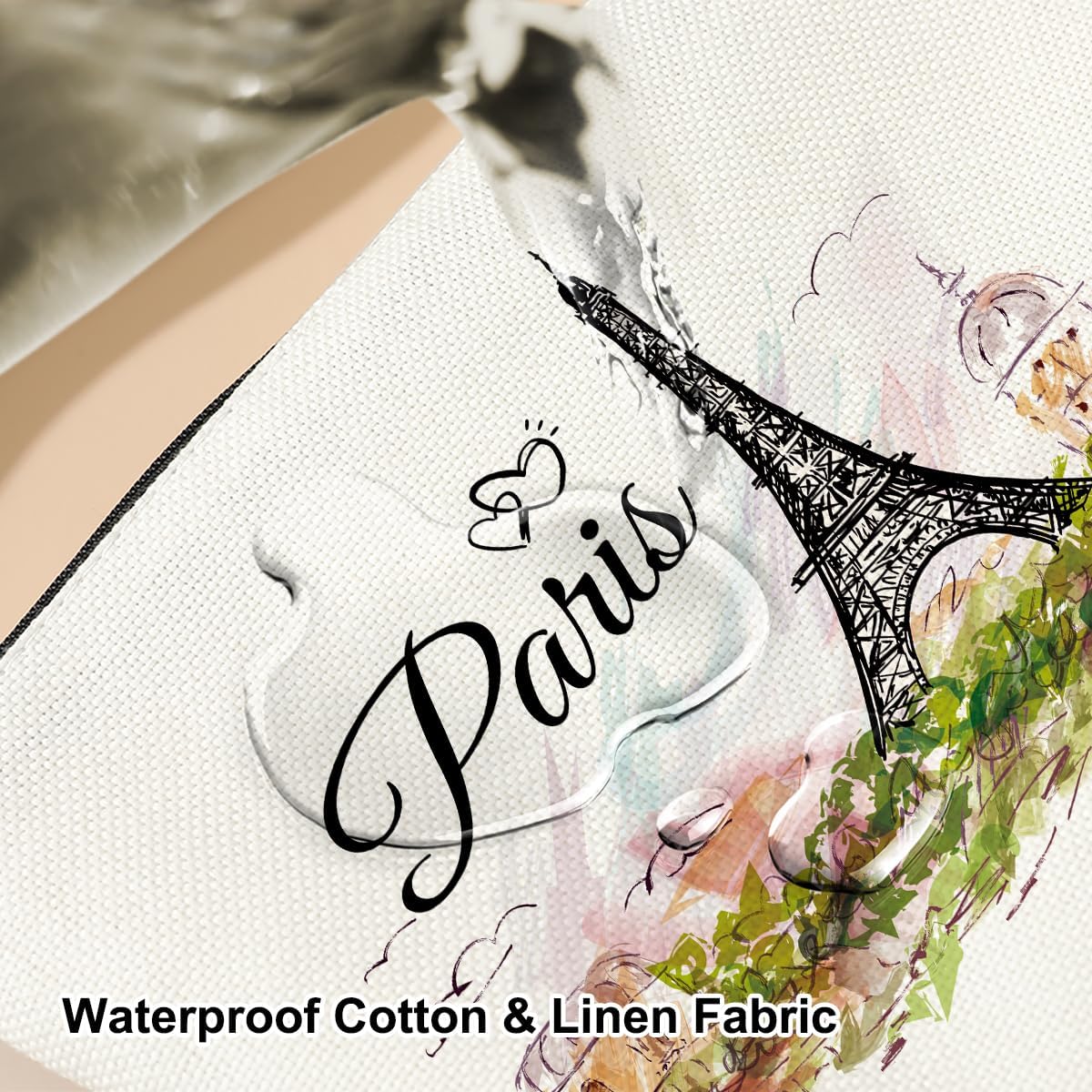 Watercolor Paris Gifts Paris Makeup Bag Cosmetic Bag Paris Souvenirs Paris Travel Gifts Birthday Bachelorette Party Friendship Gifts for Paris Lovers Women Girls Bestie Sister Bridesmaid Christmas