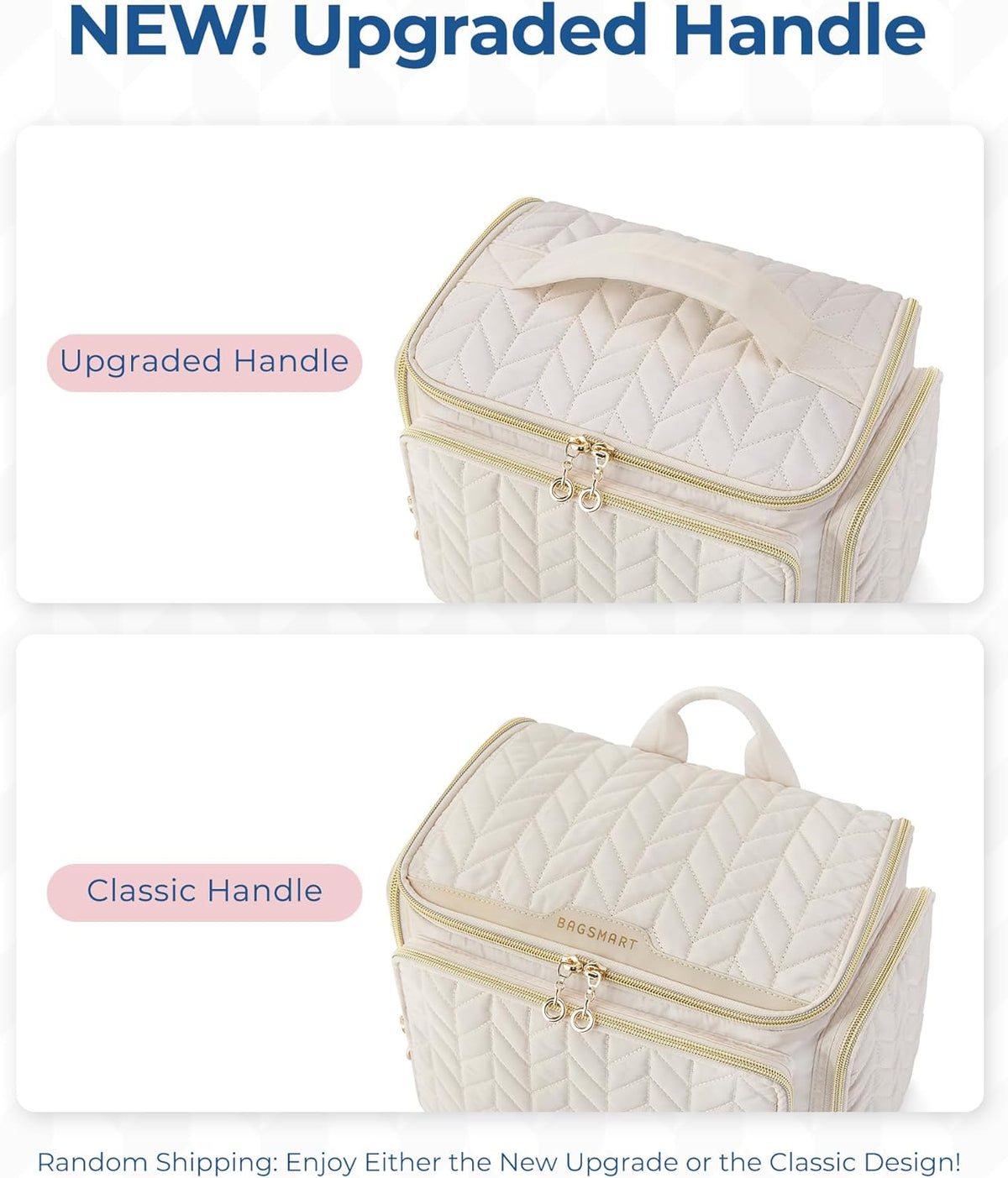 BAGSMART Travel Toiletry Bag, Large Wide-open Travel Bag for Toiletries, Makeup Cosmetic Travel Bag