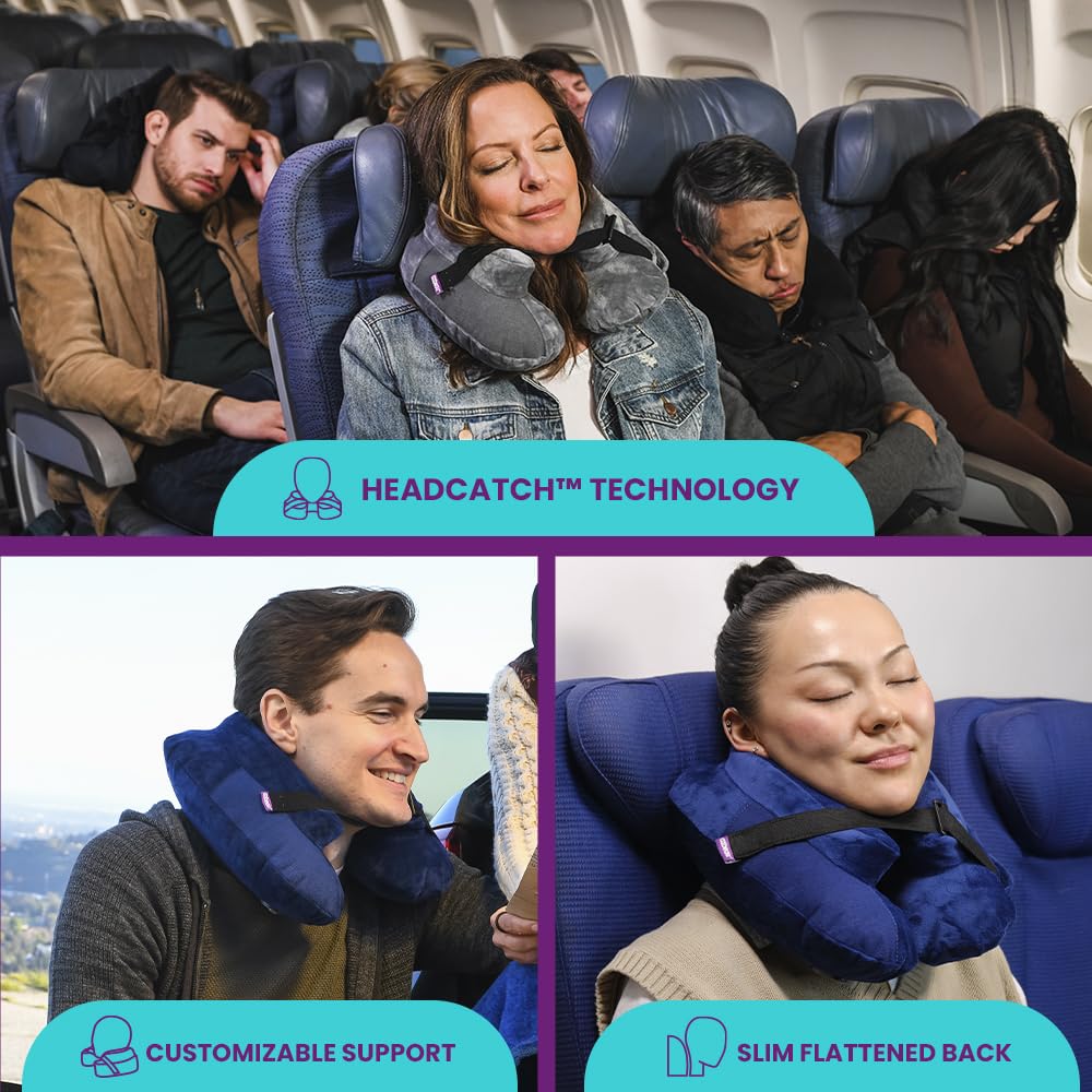 Cabeau Inflatable Travel Pillow – Air TNE – Adjustable, Lightweight, and Supportive for Sleeping on