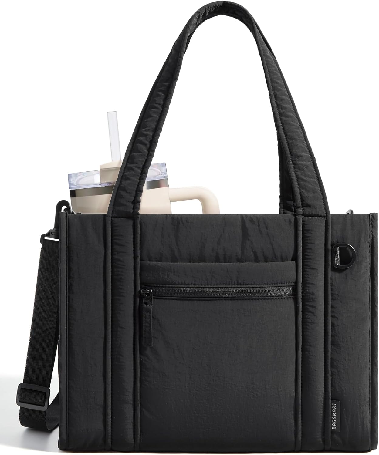 BAGSMART Small Tote Bag for Women, Crossbody Bag with Zipper, Crush Bow Purses for Travel Work College